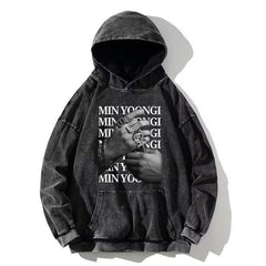 Suga Album Agust D D-DAY Vintage Graphic Washed Sweatshirt