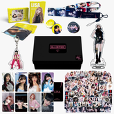 BLACKPIN JISOO JENNIE LISA ROSE Gift Set LOMOCARD Keychain Ins-Card Sticker Lanyard Tape
