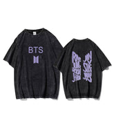 Bts Sign Vintage Graphic Washed T-shirt