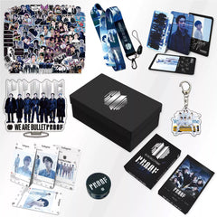 BTS PROOF Gift Set LOMOCARD Keychain Ins-Card Sticker Lanyard Tape Gift box (Copy)