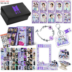 BTS 11TH Gift Set Photo Frame Bracelet LOMOCARD Keychain Mobile Holder
