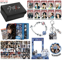STRAYKIDS Gift Set Photo Frame Bracelet LOMOCARD Keychain Mobile Holder