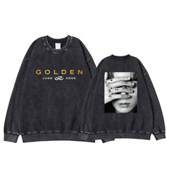 Jungkook Album GOLDEN Vintage Graphic Washed Sweatshirt