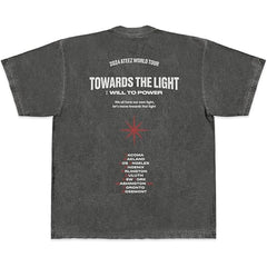 ATEEZ Unisex-Adult 2025 Tour Towards The Light Washed T-Shirt