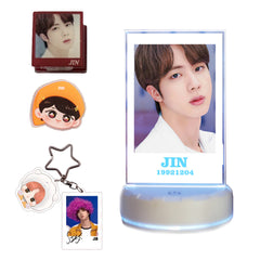 JIN Night Light Set 1 USB Night Light, 1 Keychain, 1 Mini Standing Signs