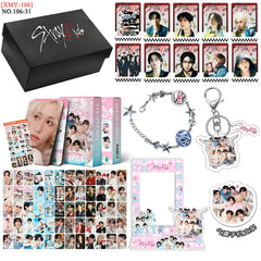 STRAYKIDS Gift Set Photo Frame Bracelet LOMOCARD Keychain Mobile Holder