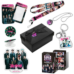 STRAYKIDS 樂-STAR Necklace Gift Set LOMOCARD Keychain Standing MobileHolder Cardbag