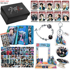 STRAYKIDS Gift Set Photo Frame Bracelet LOMOCARD Keychain Mobile Holder