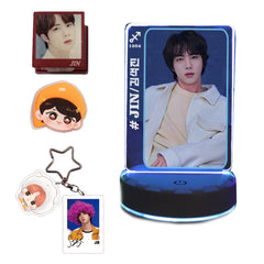 JIN Night Light Set 1 USB Night Light, 1 Keychain, 1 Mini Standing Signs