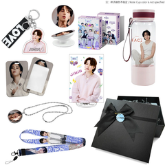 BTS JIMIN 550ML Transparent Cup Necklace Gift Set