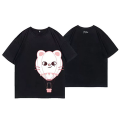 Straykids SKZOO Graphic Cotton Black T-shirt
