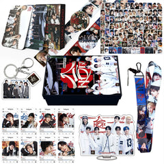 STRAYKIDS 合HOP Gift Set LOMOCARD Keychain Ins-Card Sticker Lanyard Tape Gift box