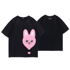 Straykids SKZOO Graphic Cotton Black T-shirt