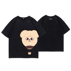 Straykids SKZOO Graphic Cotton Black T-shirt