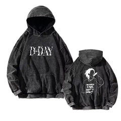 Suga Album Agust D D-DAY Vintage Graphic Washed Sweatshirt