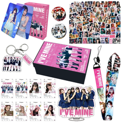 IVE I'VE MINE Gift Set LOMOCARD Keychain Ins-Card Sticker Lanyard Tape