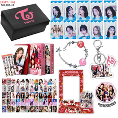 TWICE Gift Set Photo Frame Bracelet LOMOCARD Keychain Mobile Holder