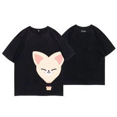 Straykids SKZOO Graphic Cotton Black T-shirt