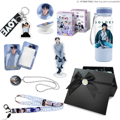 BTS JUNGKOOK GOLDEN 550ML Transparent Cup Necklace Gift Set