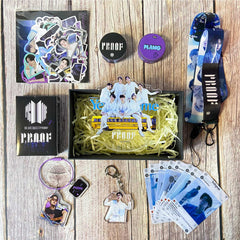 BTS PROOF Gift Set LOMOCARD Keychain Ins-Card Sticker Lanyard Tape Gift box (Copy)