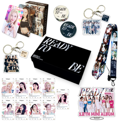 TWICE READY TO BE Gift Set LOMOCARD Keychain Ins-Card Sticker Lanyard Tape (Copy)