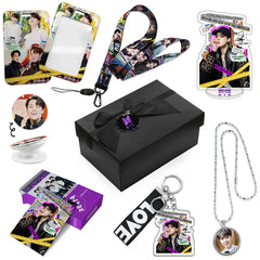 BTS FESTA Necklace Gift Set LOMOCARD Keychain Standing MobileHolder Cardbag