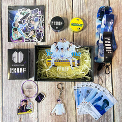 BTS PROOF Gift Set LOMOCARD Keychain Ins-Card Sticker Lanyard Tape Gift box (Copy)