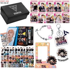 SEVENTEEN SVT Gift Set Photo Frame Bracelet LOMOCARD Keychain Mobile Holder