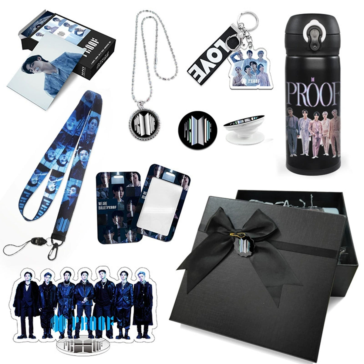 BTS 500ML Thermal Mug Necklace Gift Set