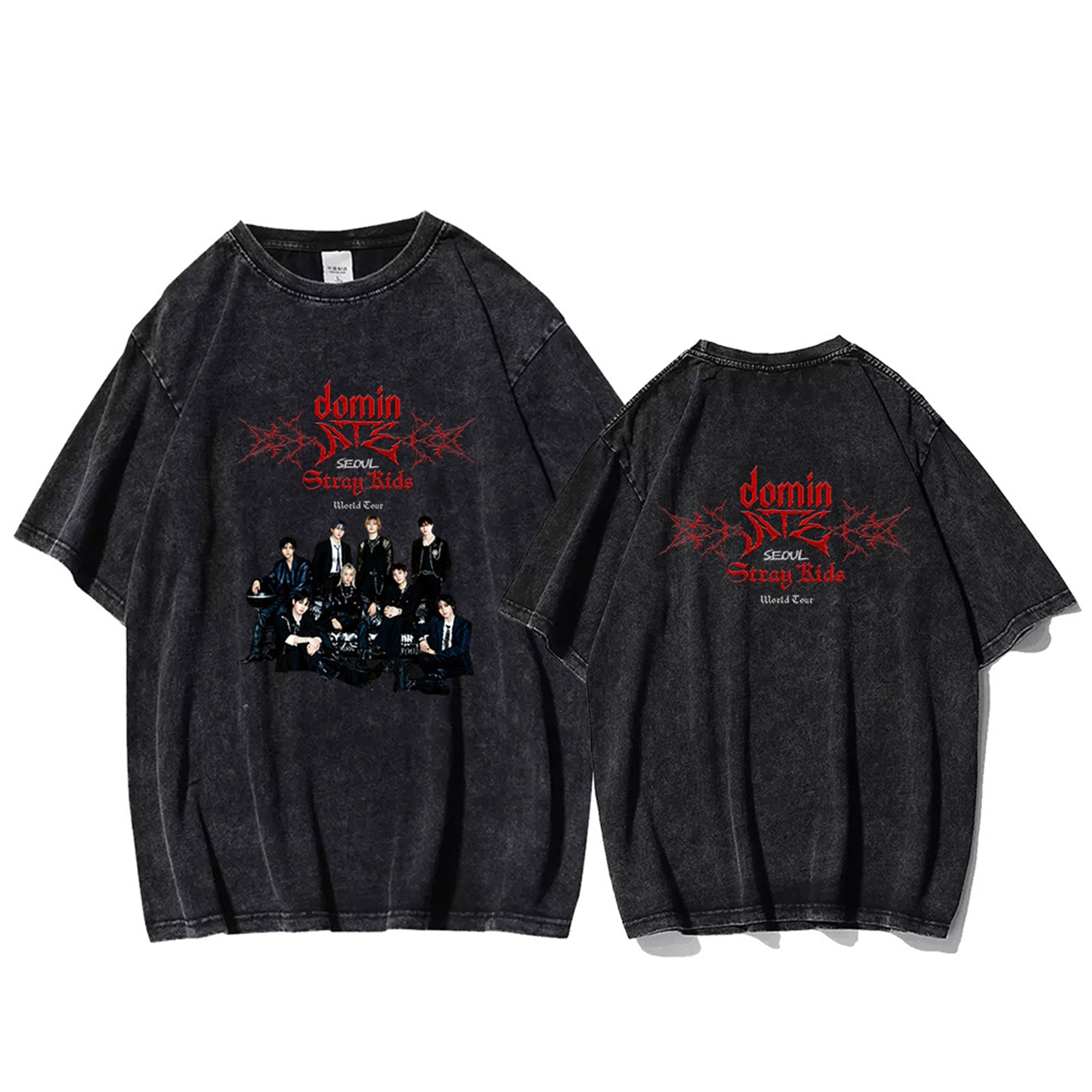 straykids 2025 World Tour dominATE Washed T-shirt