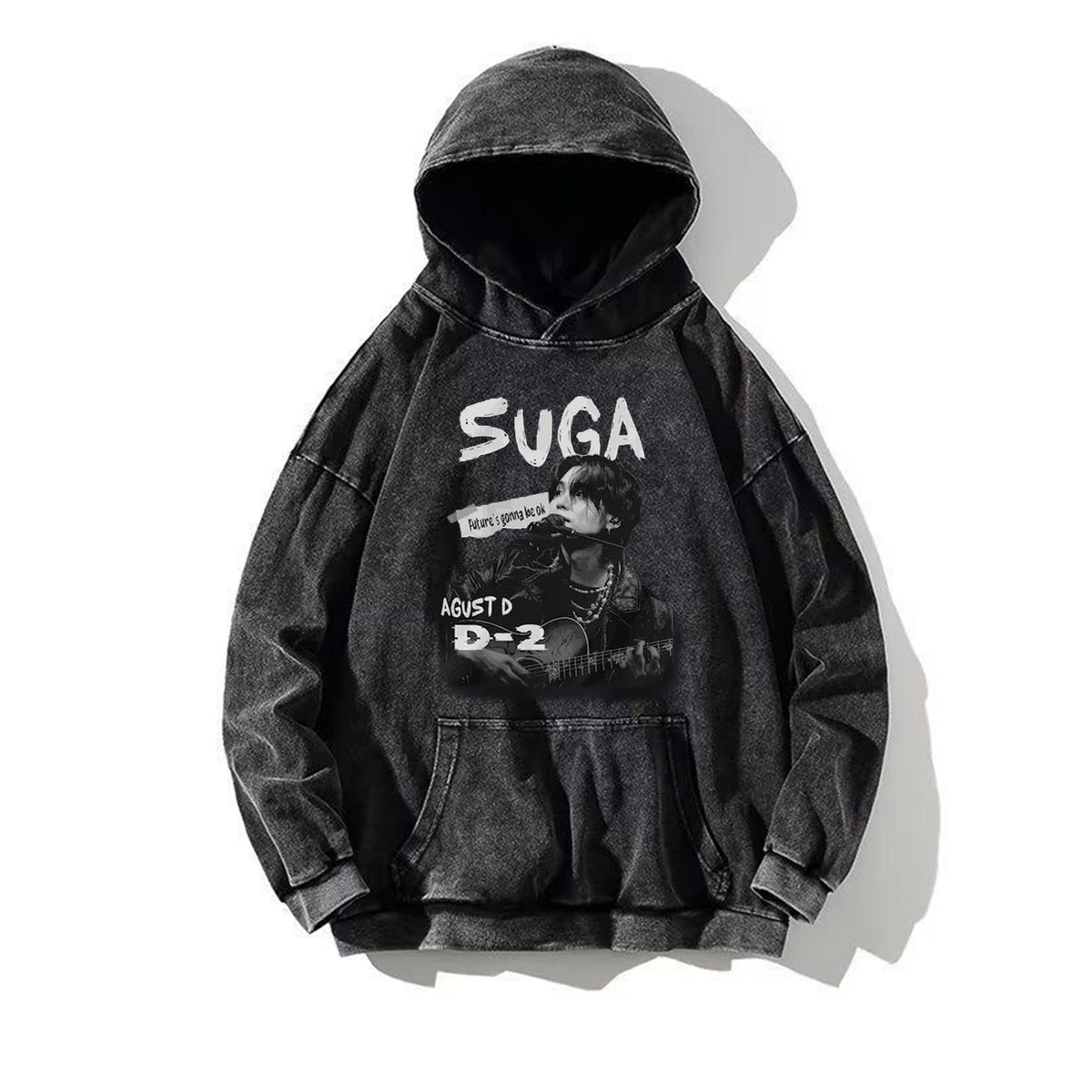 Suga Album Agust D D-DAY Vintage Graphic Washed Sweatshirt