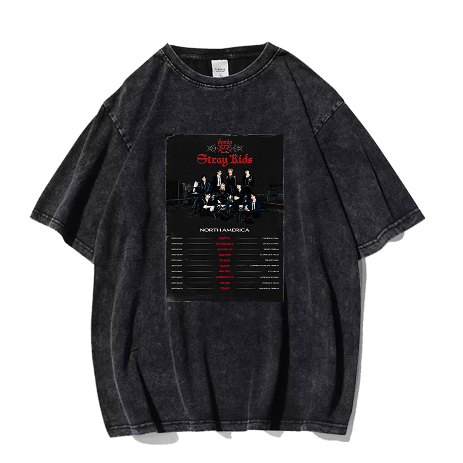 straykids 2025 World Tour dominATE Washed T-shirt