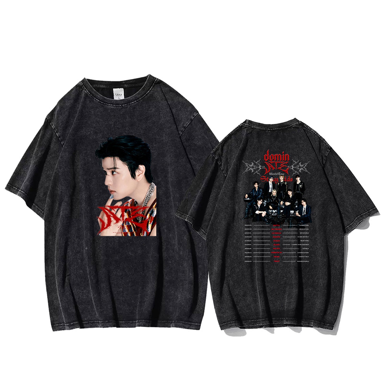 straykids 2025 World Tour dominATE  Washed T-shirt