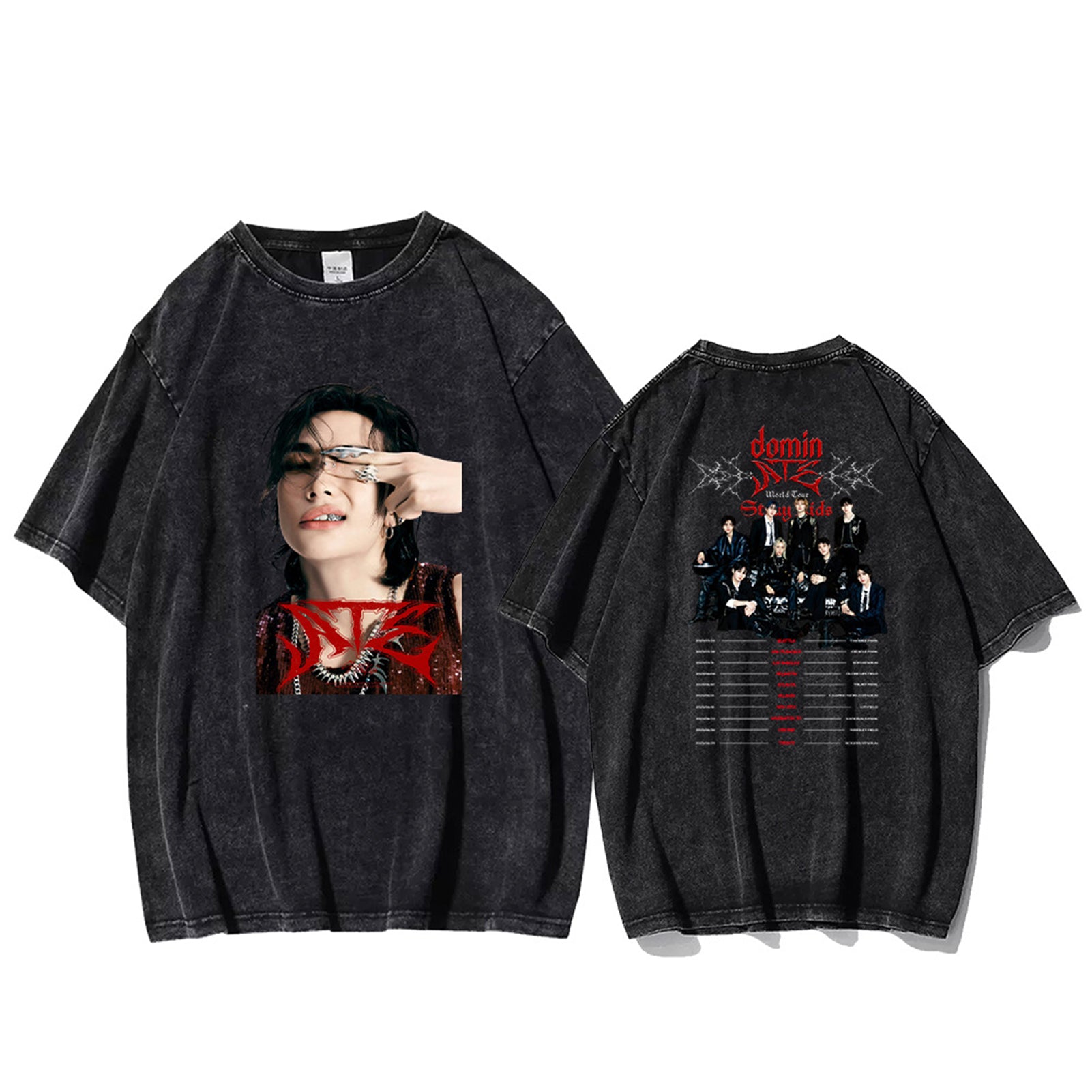 straykids 2025 World Tour dominATE  Washed T-shirt