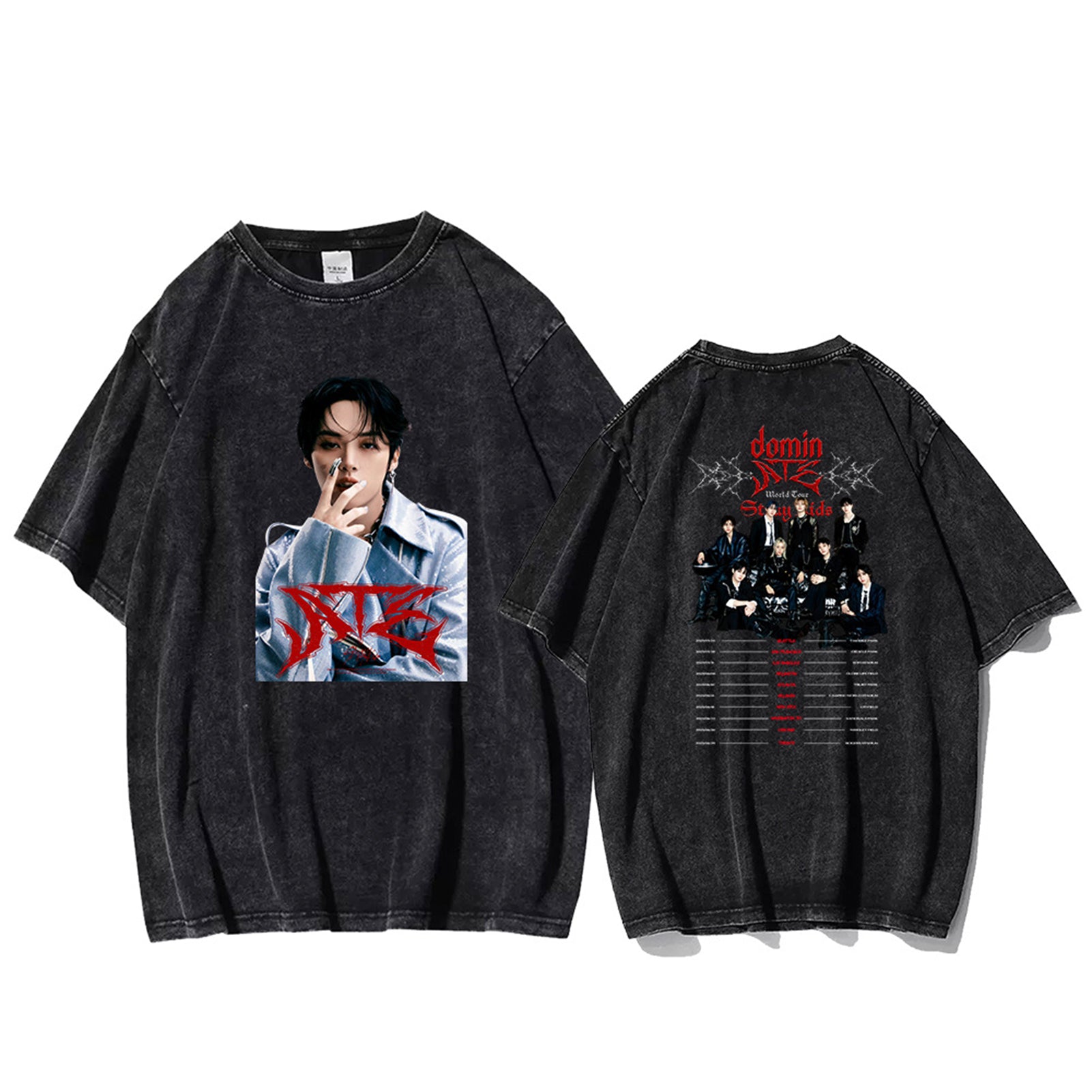 straykids 2025 World Tour dominATE  Washed T-shirt