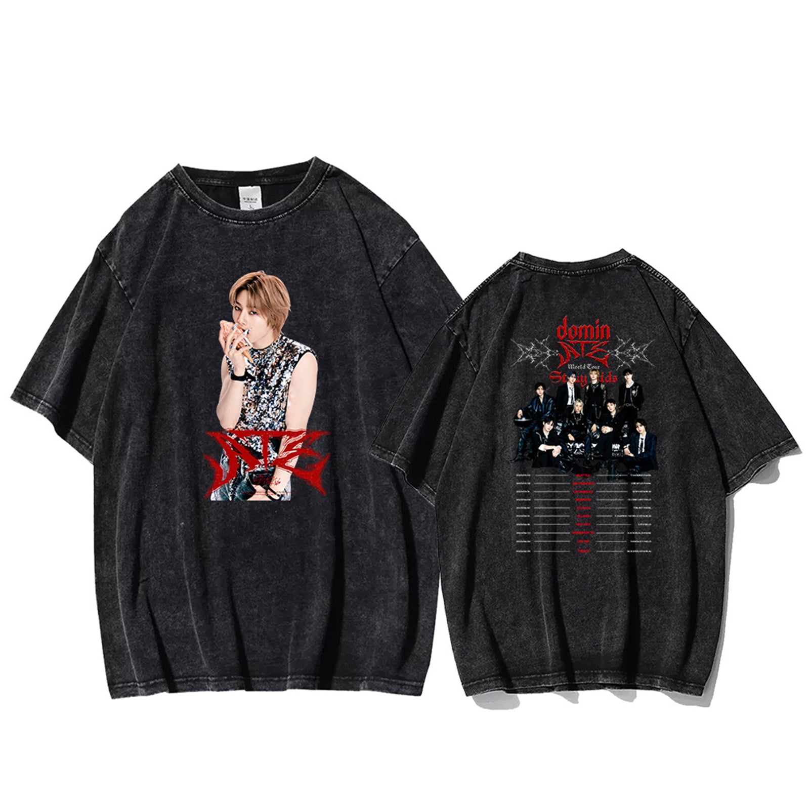 straykids 2025 World Tour dominATE  Washed T-shirt