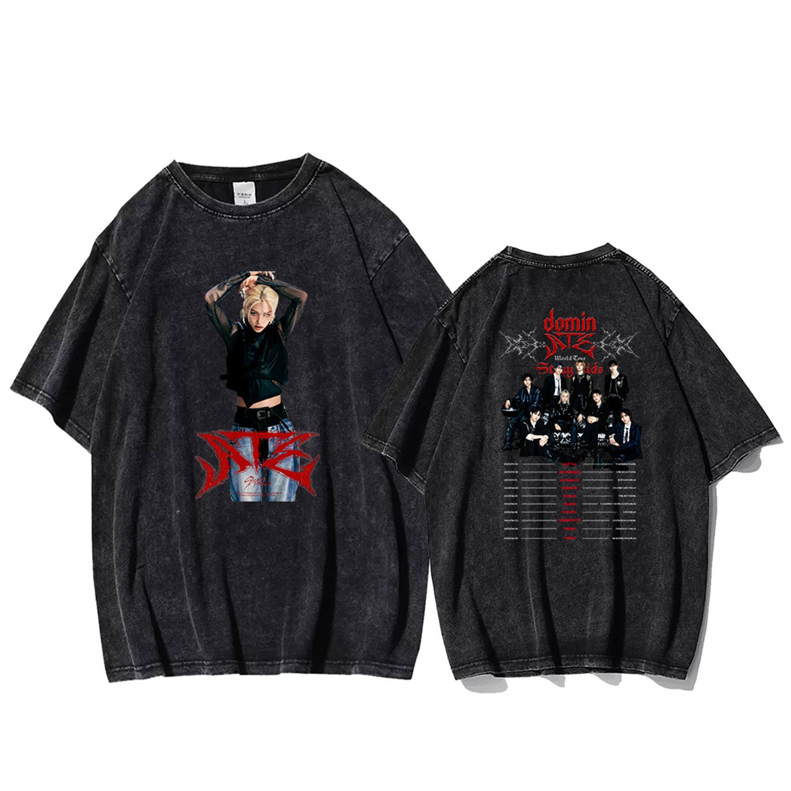 straykids 2025 World Tour dominATE  Washed T-shirt