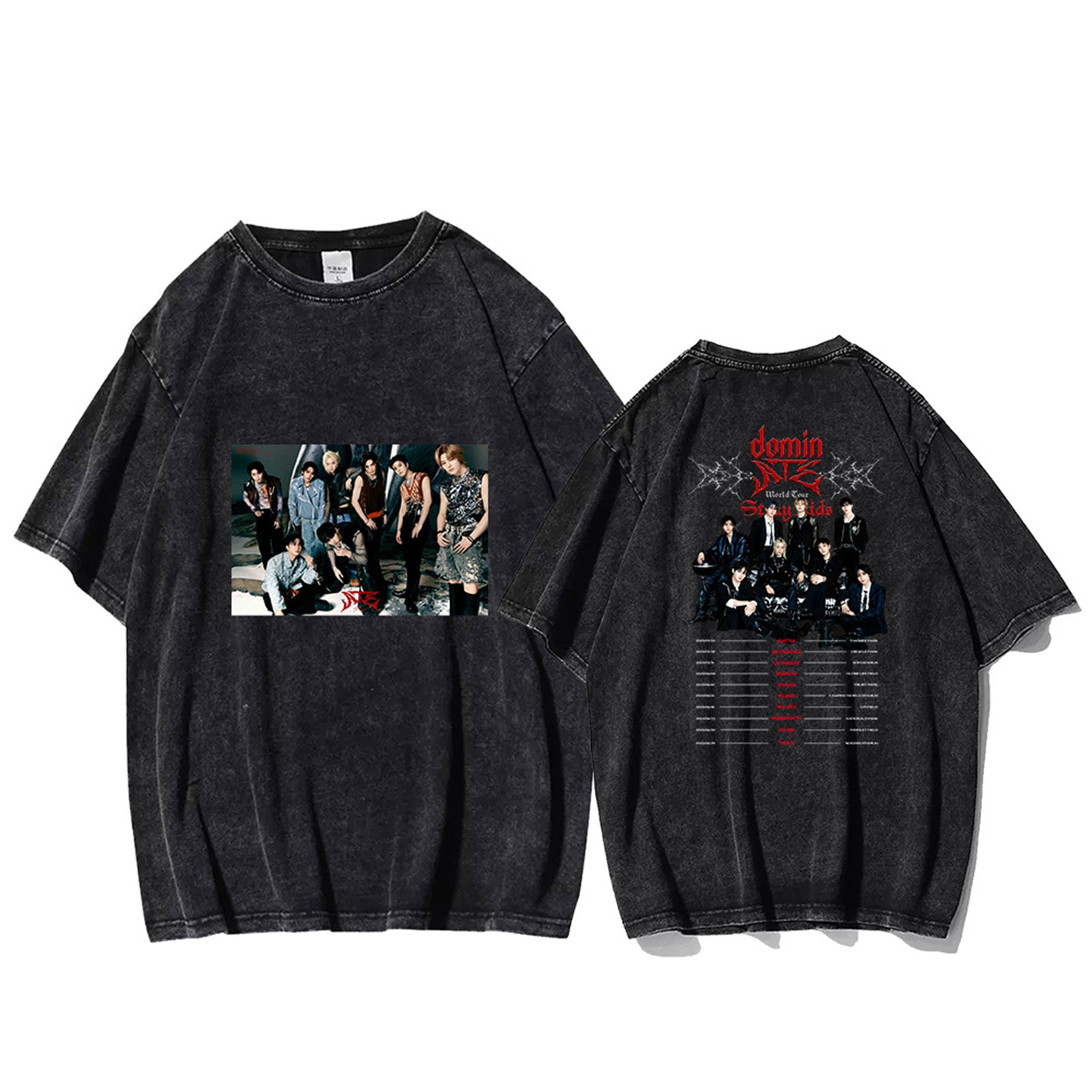 straykids 2025 World Tour dominATE  Washed T-shirt