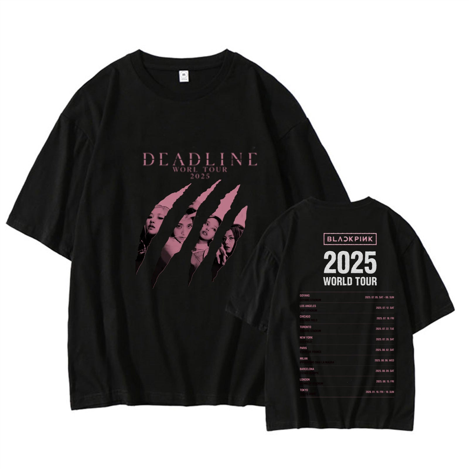 Blackpink 2025 World Tour DEADLINE T-shirt