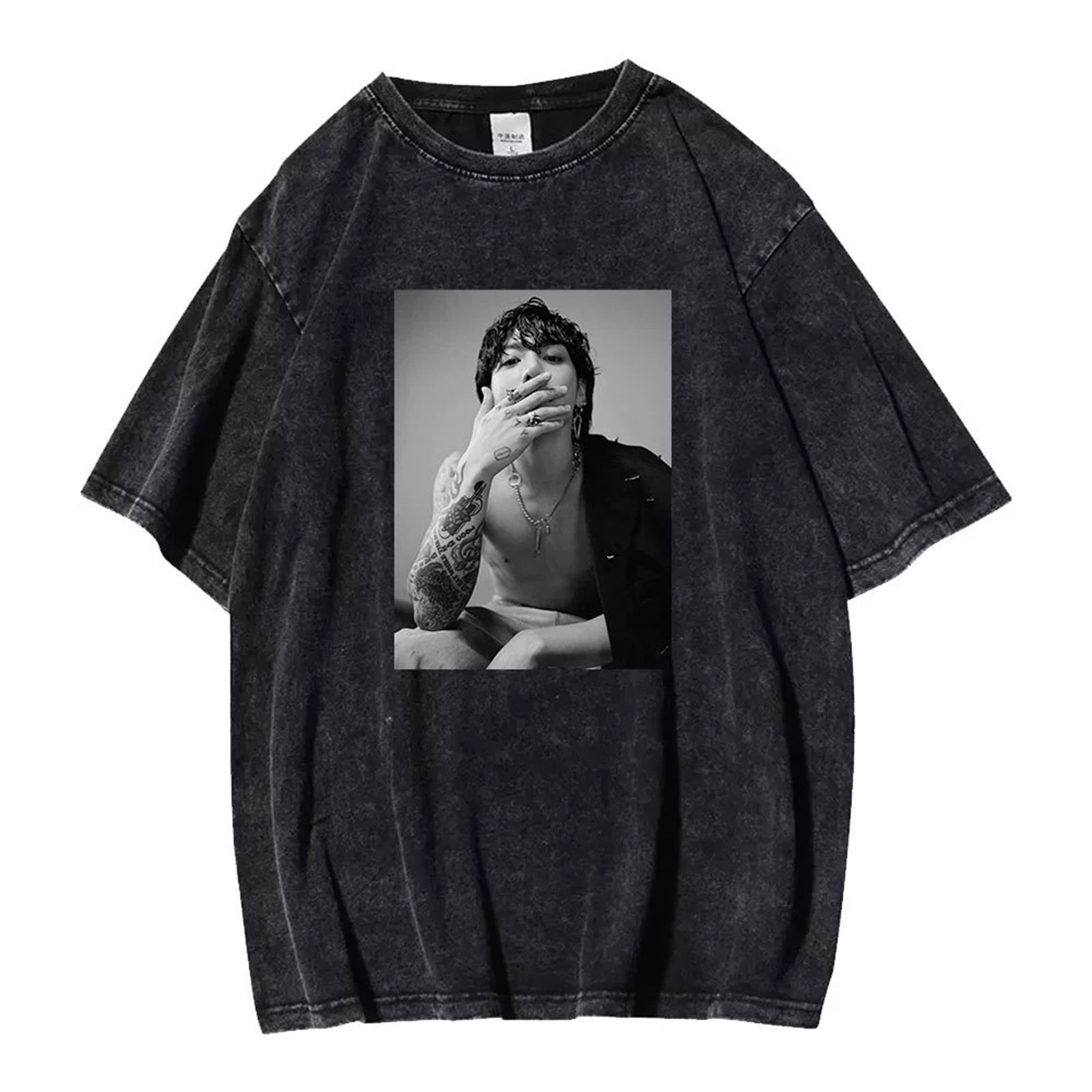 Jungkook Album GOLDEN  Vintage Graphic Washed T-Shirt
