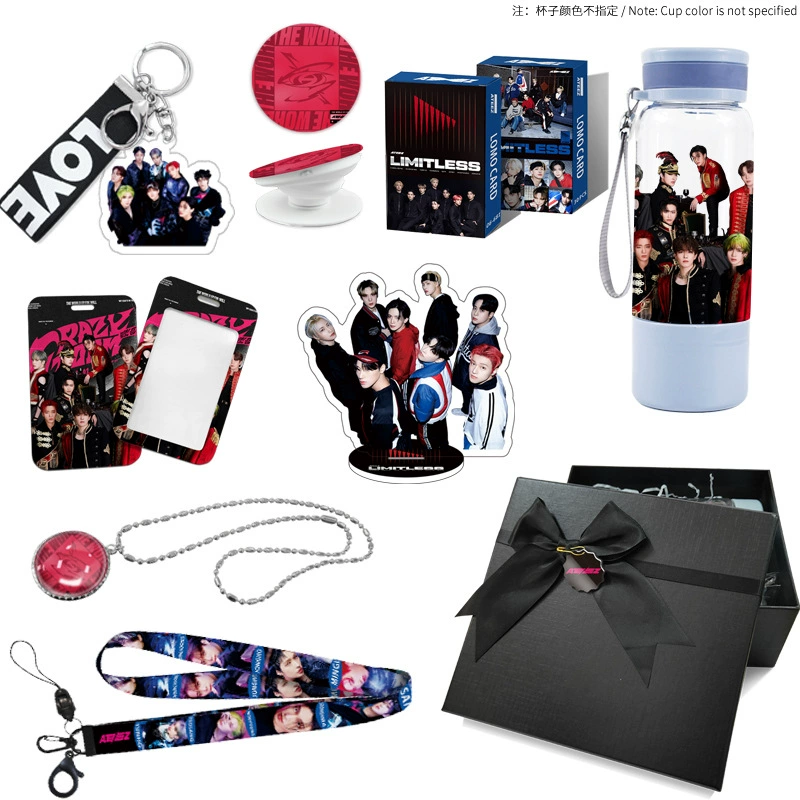 ATEEZ 550ML Transparent Cup Necklace Gift Set