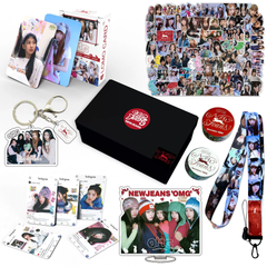 NJZ/NEWJEANS OMG Gift Set LOMOCARD Keychain Ins-Card Sticker Lanyard Tape